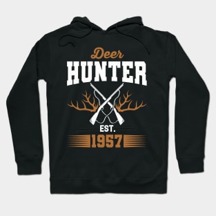 Gifts for 64 Year Old Deer Hunter 1957 Hunting 64th Birthday Gift Ideas Hoodie